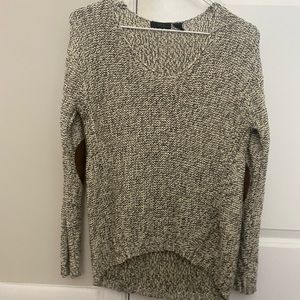 Pullover sweater with elbow patches